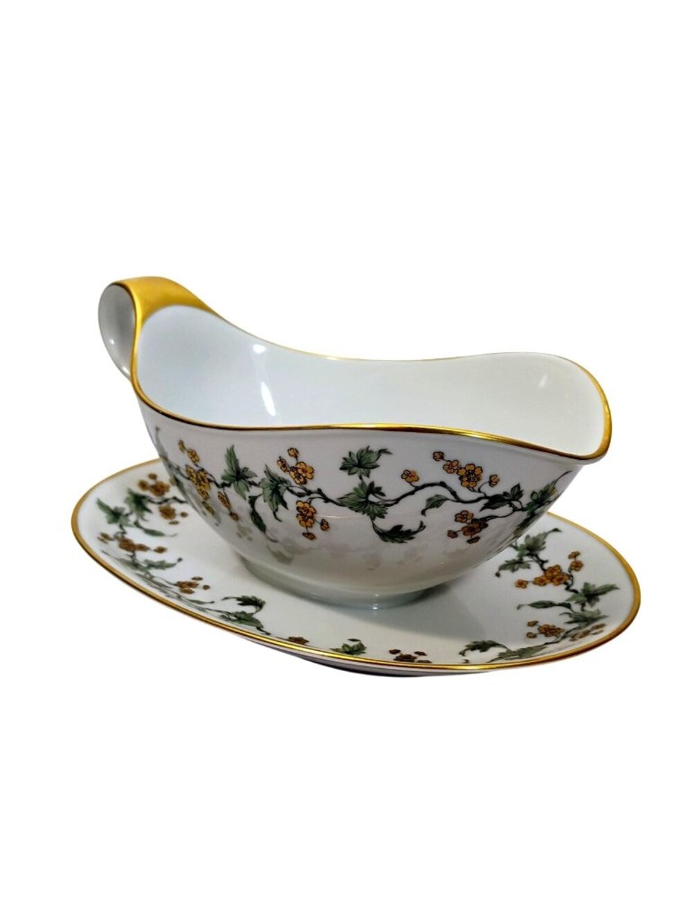 H&C Selb Bavaria Germany Heinrich Golden Fantasy Gravy Boat